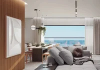 Sala integrada com vista para o mar — Villa del Mar