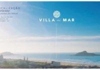 Vista panorâmica da praia e mar do Villa del Mar